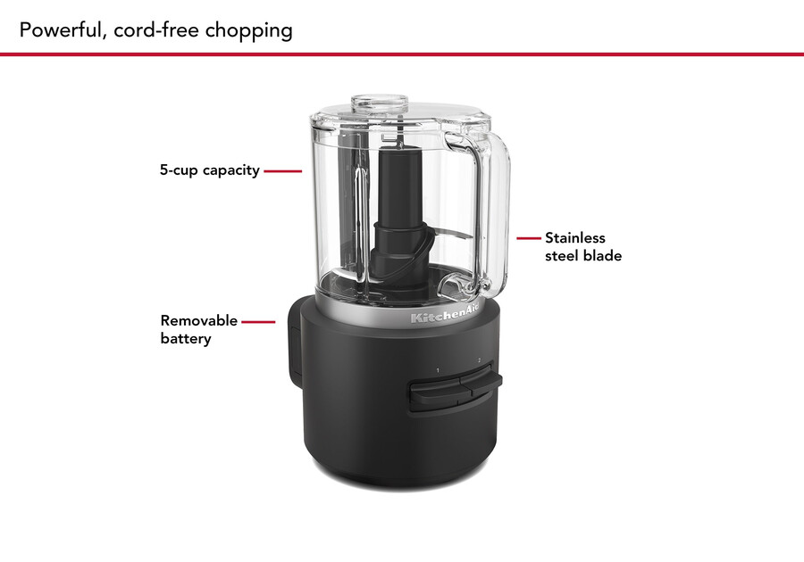 kitchenaid go akku-zerkleinerer für 5 tassen lebensmittel mit akku