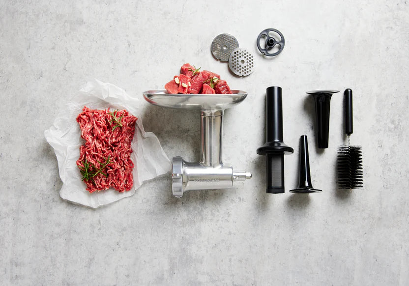 artisan standmixer mit kippbarem motorkopf ksm192 metall-fleischwolf-aufsatz b