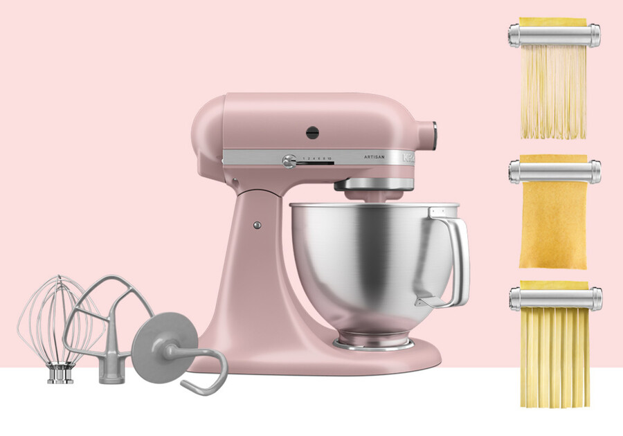 artisan küchenmaschine mit kippbarem motorkopf ksm192 3-teiliges pasta-aufsatz-set