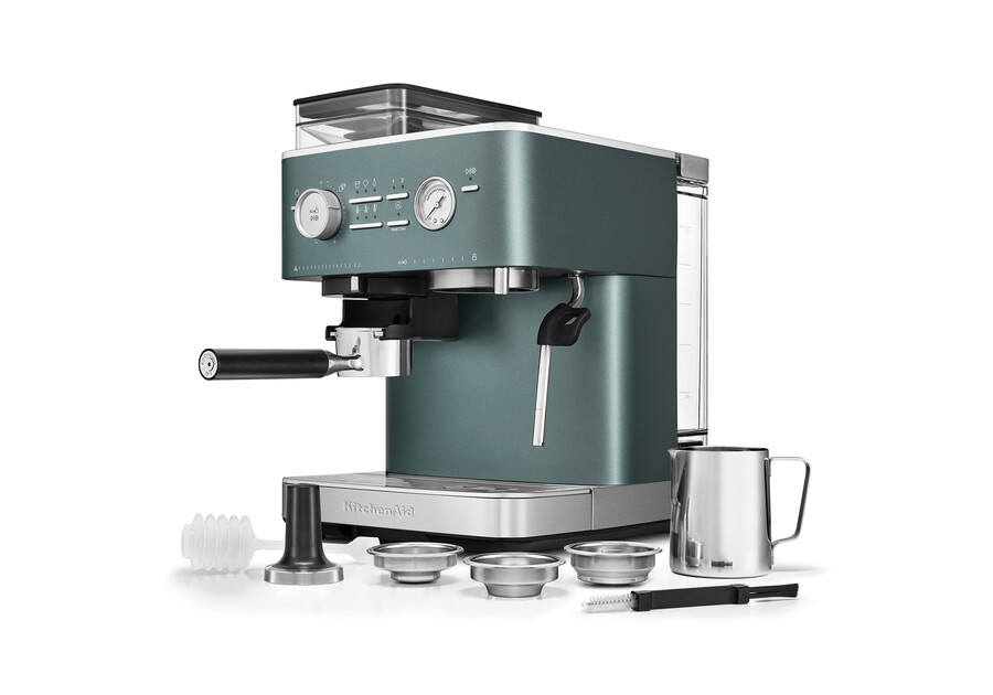 halbautomatische espressomaschine mit kegelmahlwerk